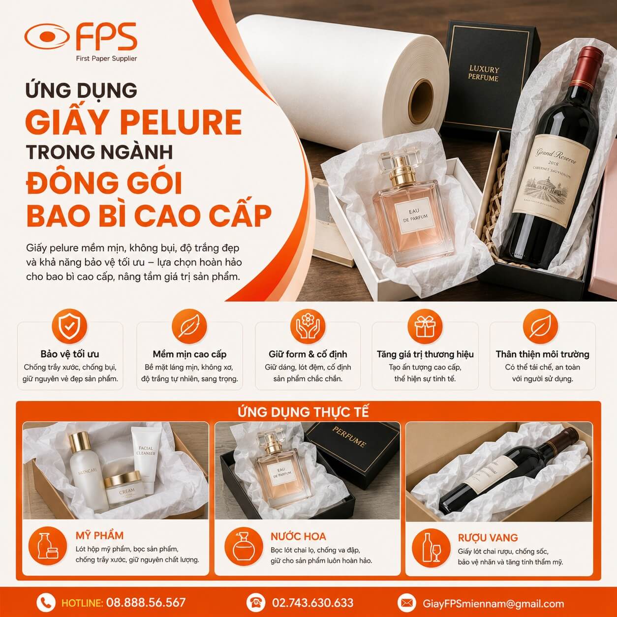 Ứng dụng giấy pelure cho đóng gói bao bì cao cấp