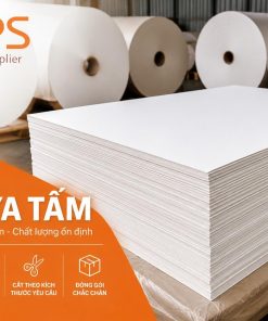 Giấy poluya tấm (giấy pelure) màu trắng, bề mặt mịn, nhẹ, dùng lót giày, chống ẩm và bảo vệ sản phẩm trong ngành may mặc và đóng gói hàng hóa. Sản phẩm được cung cấp bởi FPS Miền Nam.
