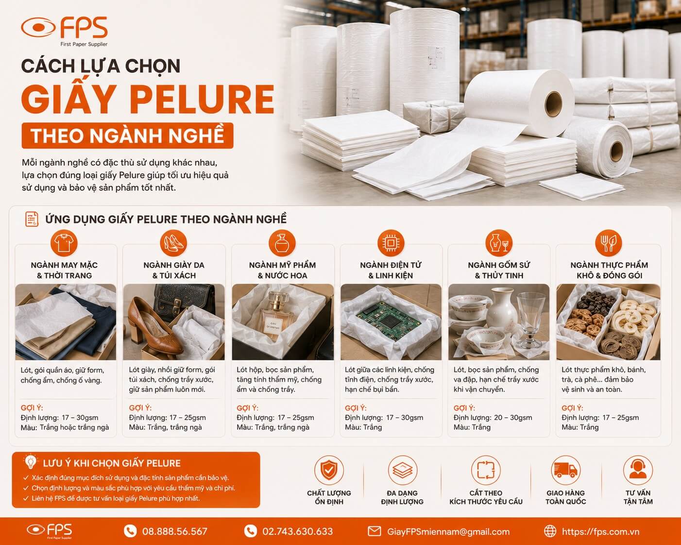 Cách chọn giấy pelure theo ngành nghề